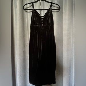 Black velvet dress